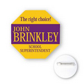 Octagon Shape Chipboard Advertising Political Campaign Button